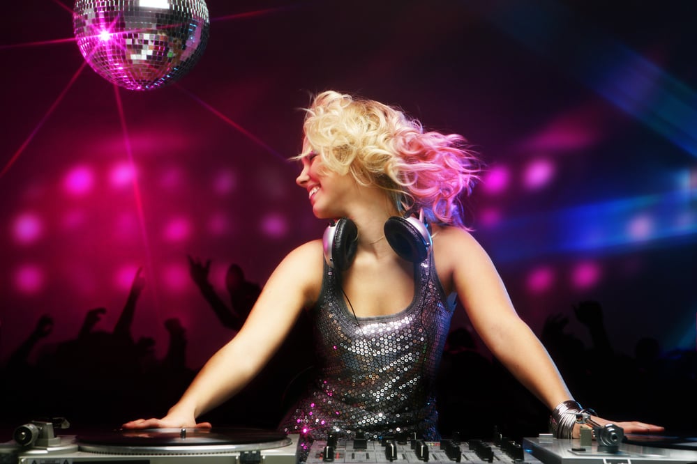 Female DJ in Action